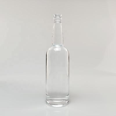 China Extra White Material 750ml Whiskey Beverage Bottle 750ml Vodka Glass Spirits Glass Bottle for sale