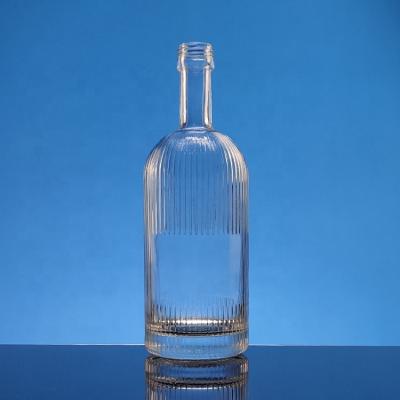 China 500ml Top Grade Liquor Glass Bottle Vodka Beverage Customized Bottle With Cork Stopper for sale