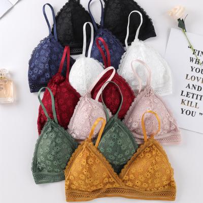 China Breathable Hot Sale Women brassiers Fitness underwear Floral Lace bralette sexy for sale