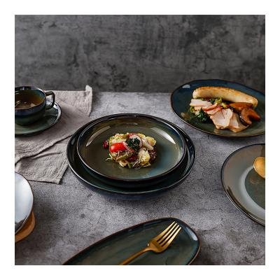 China Modern Viable Restaurant Dinnerware Sets Ceramic Dishes For Restaurant Classic Porcelain Style Kitchen Dinner Sets for sale