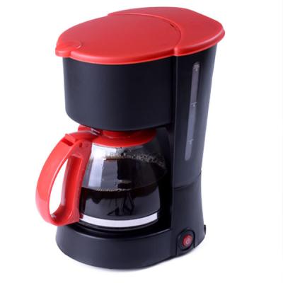 China 2018 hot selling hotel 650 watt certificate rohs 4-6 color cup red and black drip pour over coffee maker with low price for sale