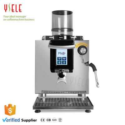 China New Filter Hotel 2022 Profesional Individual Cafetera Industrial Digital Espresso Coffee Machine With Automatic Grinder Maker for sale