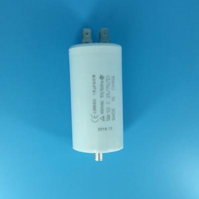 China AC/shipping motor capacitor 18uf 400v cbb60 and handling film 50/60Hz for ac motor run for sale