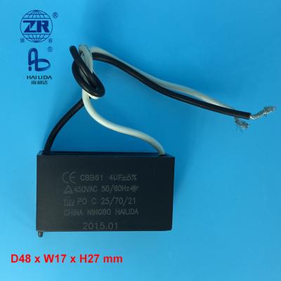 China FAN 450vac 40/70/21 50/60hz cbb61 capacitor 4mfd 450v 4mf capacitors for fan for sale