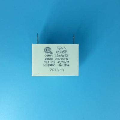 China FAN cbb61 1.25uf 450v fan capacitors for ac motors in box film capacitor 400v for sale