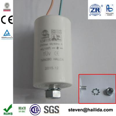 China Capacitors 250vac 50/60hz 4uf Capacitor 4mf Ignition With 250v Lead Wire for sale