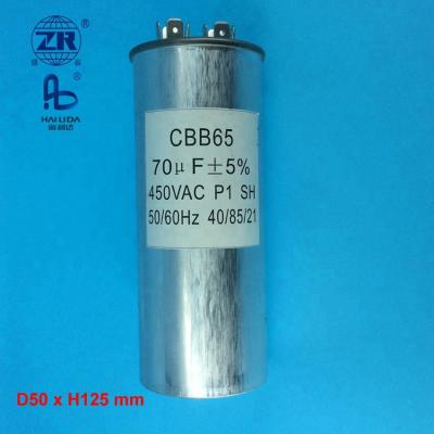 China Air Conditioner Capacitor 450v 70uf Oil Type Capacitors For Ningbo Hailida Air Conditioners for sale