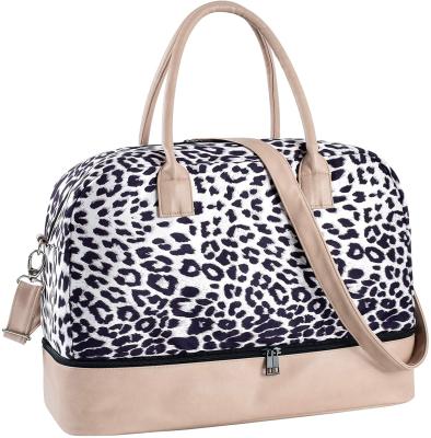 China Fashion Women's Fashion Leopard Print PU Weekend Excursions Leather Handbag for sale