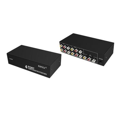 China tonli video to audio splitter 1x4 1input 4output RCA AV splitter 4way vsp4 VSP4 for sale