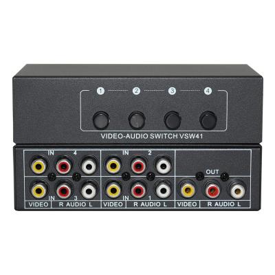 China TONLI AV Switcher 4input 1output RCA Video Audio Selector 4x1 VSW41 VSW41 for sale