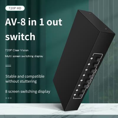 China 8ports AV SWITCH video audio selector 8in 1out rca VSW81 for sale