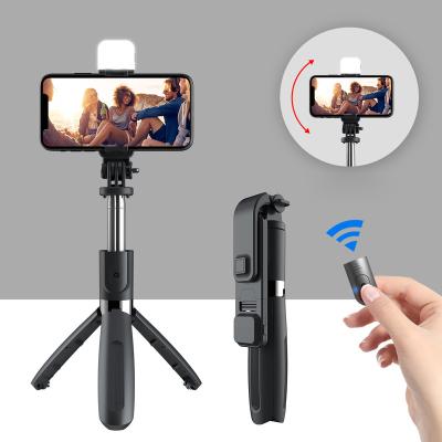 China Bestselling L02 Portable Flexible Wireless Monopod Selfie Tripod Mobile Phone Stick 3 in 1 Camera OEM Stainless Steel Fold Rohs Feature for sale