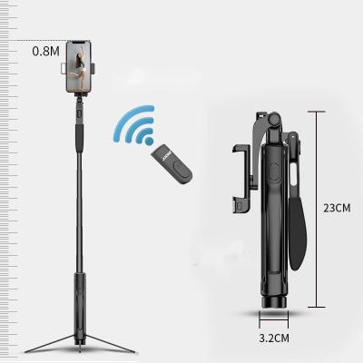 China JUNDNE Selfie Stick Camera Portable Remote Control Handheld Main Stabilizer Phone Stand Live Tripod for sale