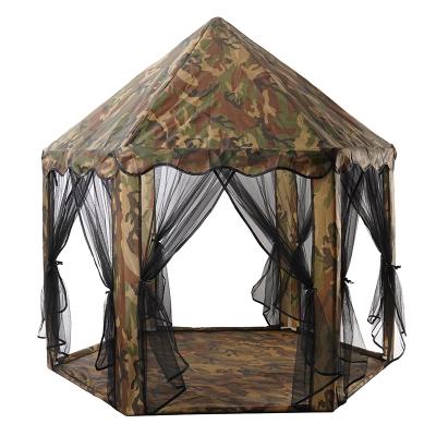 China Soft Toy Popular Camouflage Castle Play Tent For Kids for sale