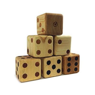 China Custom Wooden Outdoor Garden Games Large 6 Educational Wooden Side Dies for sale