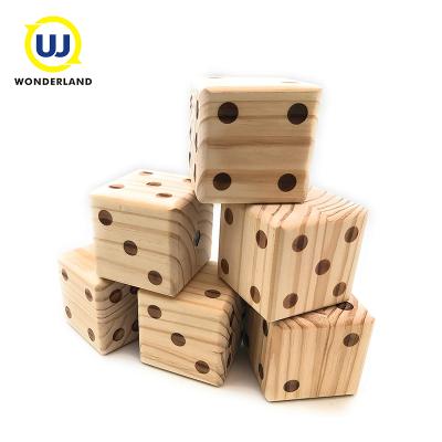 China Wholesale Wooden Big Dice Custom Yard Games Toy for sale