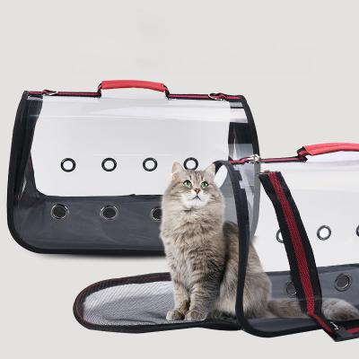 China New Pet Carrier Viable Transparent Breathable Travel Dog Walking Bag Cat Shoulder Bag for sale