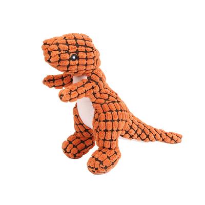 China Durable Cute Funny Viable Cartoon Dinosaur Sounding Toy Puppy Pet Chew Plush Toy for sale