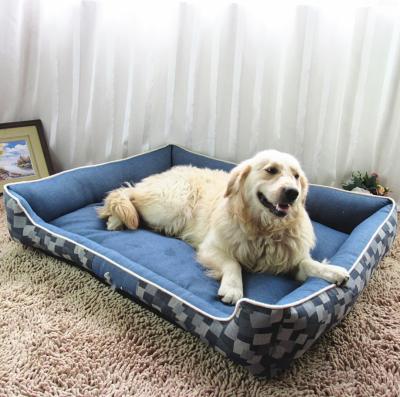 China Waterproof Best Selling Removable And Washable Denim Kennel Dog Bed for sale