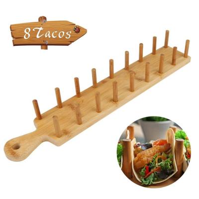 China Viable New Arrival W Shaped Bamboo Tortilla Rack Tortilla Rack Corn Roll Corn Bun Shelf for sale