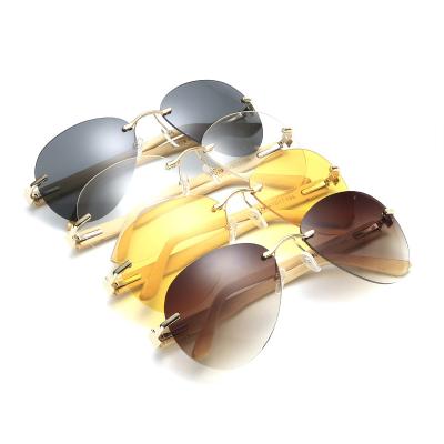 China Custom PC Metal Fashion Sun Glasses Outdoor Anti-Glare Anti-UV Anti-UV Bamboo Bamboo Sunglasses for Man Woman for sale