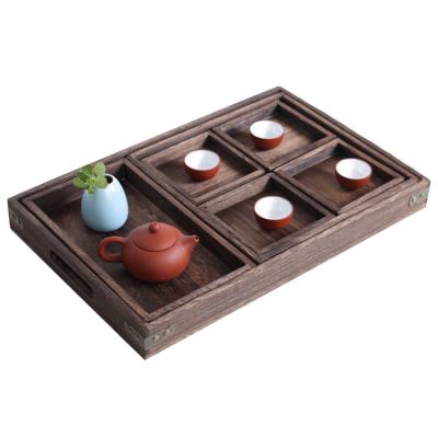 China Customized Most Popular Products Wooden Tray Set China Tea Serving Tray With Different Size for sale