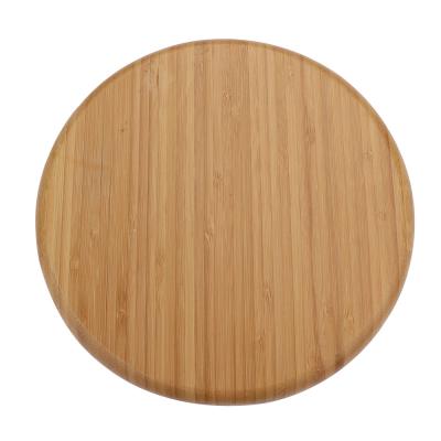 China Viable Wholesale Cheap Round Bamboo Serving Tray For Kitchen Tableware for sale