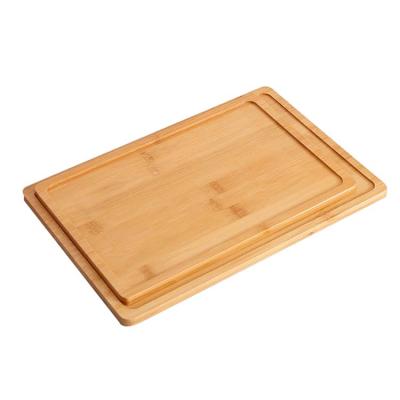 China Wholesale Rectangle Wooden Serving Tray Wooden Food Breakfast Customized Carrying Tray With Handles for sale