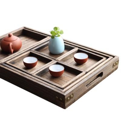 China Customized Japanese Style Tea Tray With Different Size Chinese Tea Tray Gongfu for sale