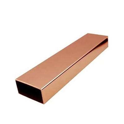 China Square Copper Pipe with Non-secondary Processing Service 99.9% Pure Copper Material for sale