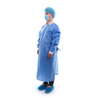 China Disposable Hospital Welding 45GSM SMS Level Ultrasonic Surgical Gown for sale