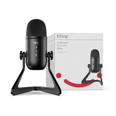 China USB Microphone Fifine USB Podcast Mike Recording Streaming Studio Music USB Condenser Microphone for sale