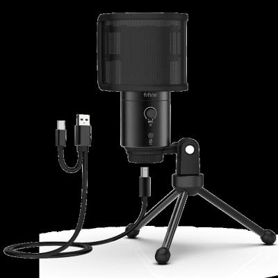 China USB Microphone Fifine K683A Tripod Live Streaming PC Recording Mic Professional Studio Equipment Condenser Microphone for sale