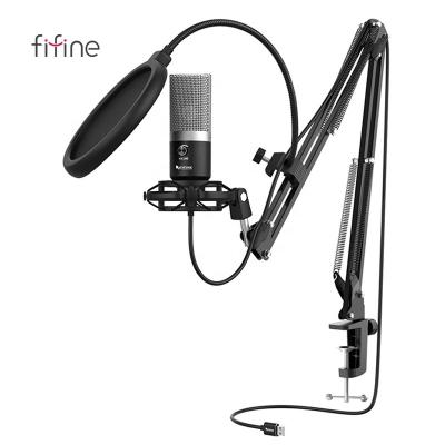 China Desktop Condenser Mike Computer USB Microphone Fifine Professional Gaming Microphone USB Microphone for sale