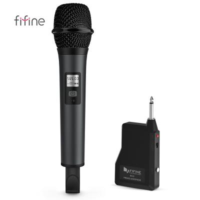 China Fifine K035B Handheld UHF Wireless Dynamic Vocal Microphone MIC, Church Speech Singing Recording Karaoke Teacher Mike for sale