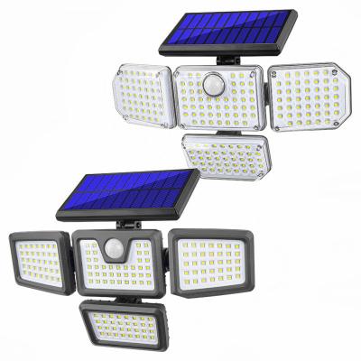 China Wireless Solar Garden Rise 4 Head 3 Mode 1500LM LED Motion Sensor Lights Outdoor For Patio Yard Garage for sale