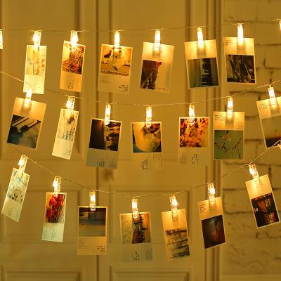 China Warm White Fairy Flower String Lights 20 LED Photo Clips String Lights for Wedding Party Christmas Home Decor for sale