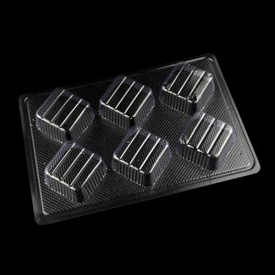 China Electronic Clearly Customize Plastic Macaron Tray Blister Tray Hot Oil PET Wheels for sale