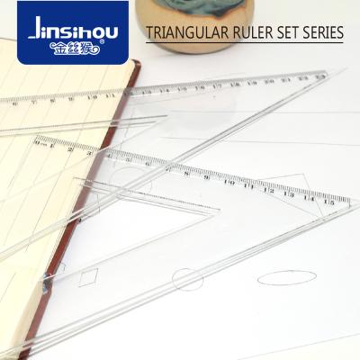 China PS Triangle Ruler Set Square Plastic Ruler Custom Design Ruler for sale