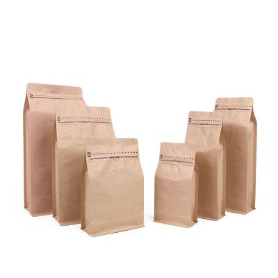 China Matt Gold Glossy Zipper Flat Bottom Moisture Proof Stand Up Pouch Coffee Packaging Pouch Food Bags With Printing for sale