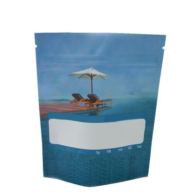 China Custom Printed Plastic 3.5 7g 1oz Moisture Proof Zip Lock Smell Proof Plastic Holder Up Pouch Mylar Packaging Bags for sale