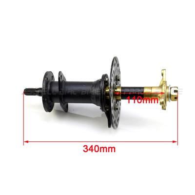 China Complete (Rear) Electric Axle Assembly Kids Go Quad Wheel ATV Buggy Karting UTV Rear Rear Axle Assembly With Double Brake 16T Differential Rator Disc Caliper for sale