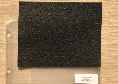 China Circle Dots Needle Punched Felt , Polyester Nonwoven Black Felt Fabrics for sale