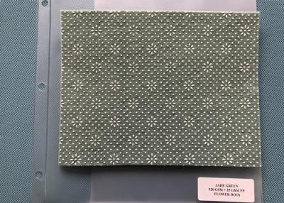 China 520 G/M + anti no tejida perforada aguja del fieltro del verde de jade de 25gsm PP - bacterias en venta