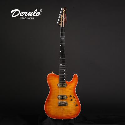 China Custom High Quality Mahogany Type Custombody 9Pice Flamed Maple Top TelecasterTL Electric Guitar OEM Derulo Electric Guitar 6Strings for sale