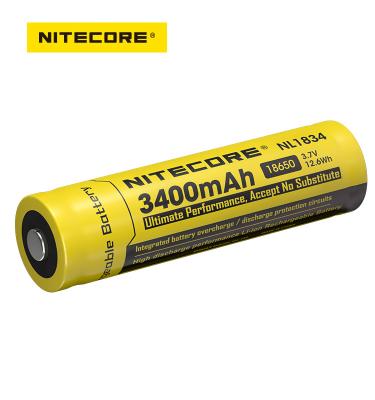 China Rechargeable Power Tools NITECORE NL1834 3400mAh 3.7V 12.6Wh Li-ion Battery Support 12 Months Free Replacement Warranty for sale