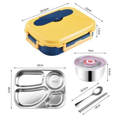 China Heat Insulation Lunch Box Single Multicolor Optional Fashionable Solid Color Bento Insulated Lunch Box for sale