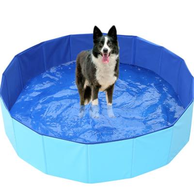 China 2022 New Arrivals Foldable /Anti-slip Foldable Plastic Pet Tub Swimming Pool for Dogs or Cats for sale