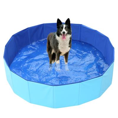 China Collapsible Portable Collapsible /Anti-slip Dog Pool Pet Bath Swimming Outdoor Plastic Dog Pool for sale