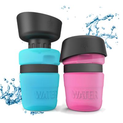 China Wholesale Stocked Improved 2 in 1 Portable Outdoor Pet Dog Water Dispenser Water Bottle and Bowl Travel Drinking Bottle for sale